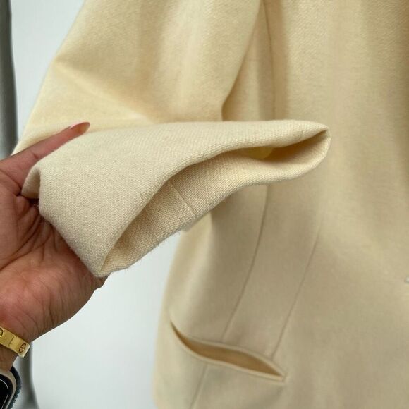 Sag Harbor Petite Women’s Cream Wool Blazer Jacket H62070JC Single Button 16P - Picture 8 of 14